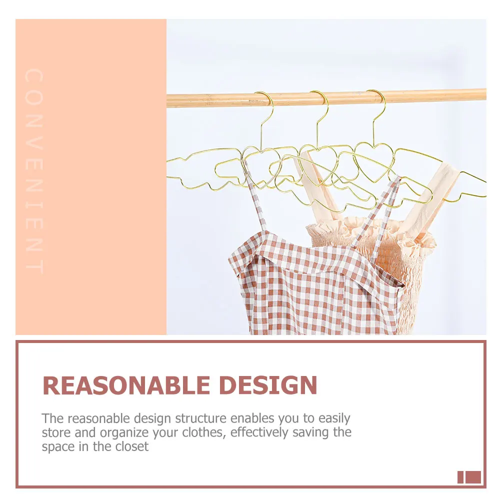 

4pcs Metal Clothes Hangers Anti-Slip Suit Hanger Shape Coat Closet Organizer Heavy Duty Non-Skid Hangers For Dresses