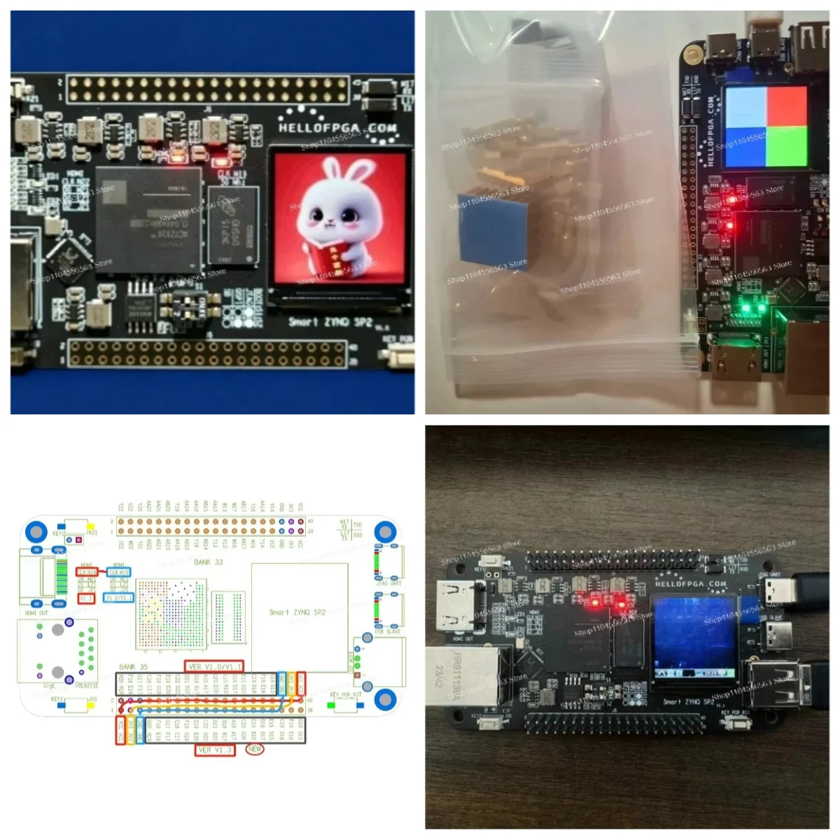 7020 FPGA Core Board Development Board, XC7Z020 Minimum System with 1GB DDR3, for Smart Zynq SP2 Square Screen