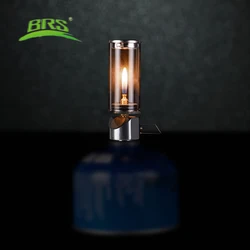 BRS-55 Dreamlike Candle Lamp Mini Windproof Butane Gas Camping Lantern Outdoor Camping Supplies Tourist Tent Lighting Equipment
