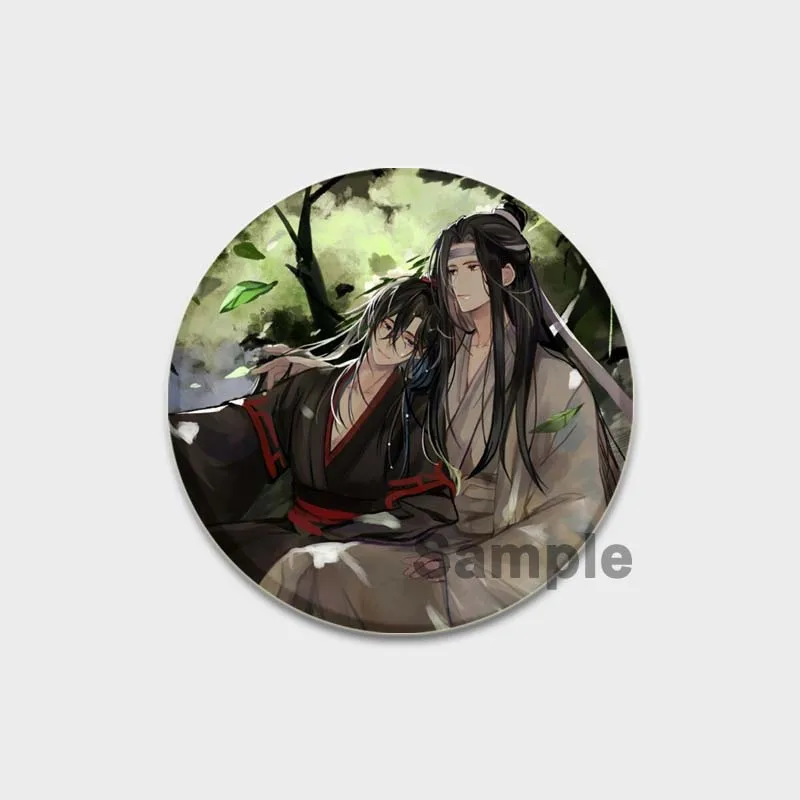 58mm Mo Dao Zu Shi Enamel Pins Cosplay Badge Lan Zhan Chen Qing Ling Anime Brooch Pin for Clothes Backpack Hat Decor XMAS Gifts