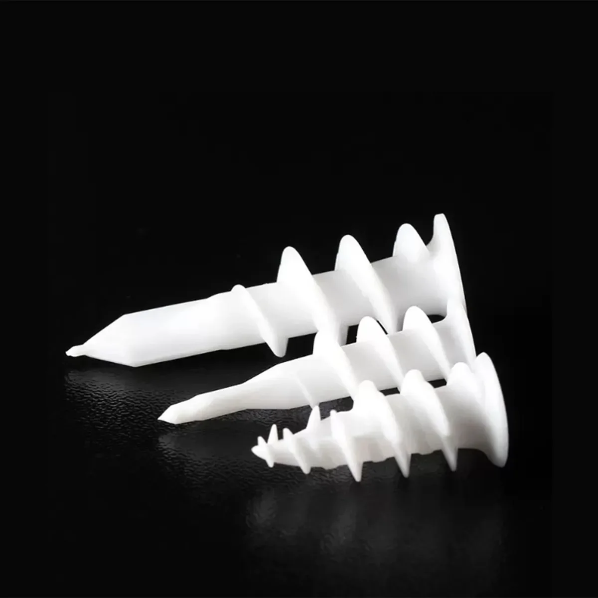 Plastic Spiral Expansion Pipe Gypsum Board Special Hollow Brick Wall Expansion Plug Installation Curtain Screw Rubber Plug