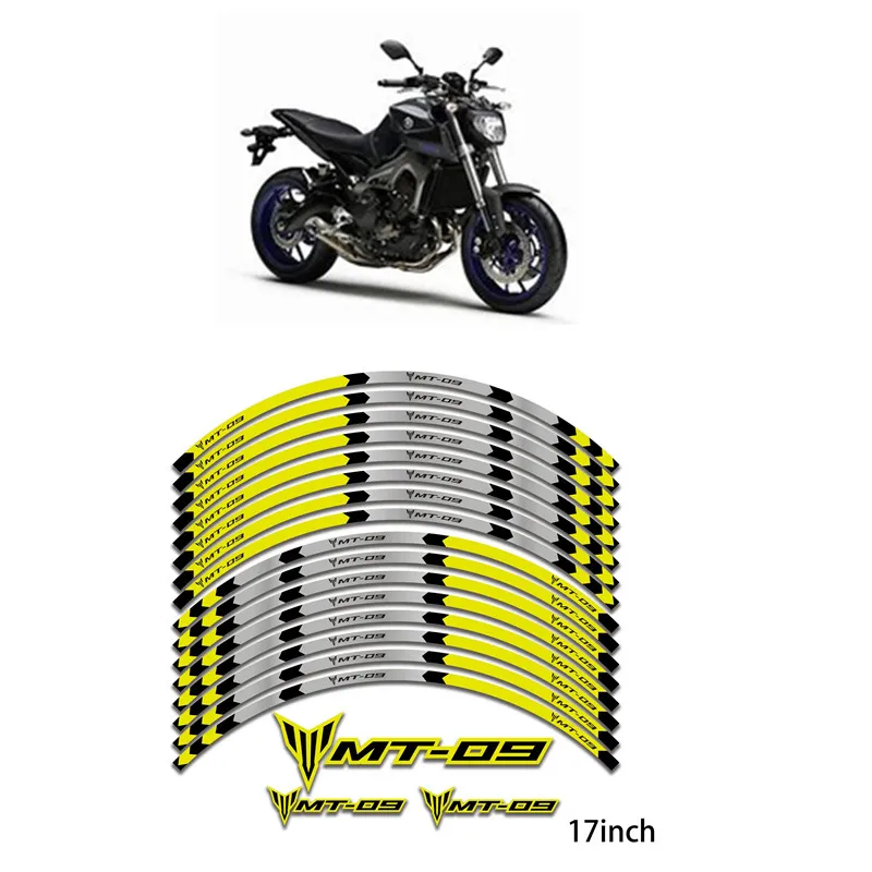 

Детали для мотоциклов YAMAHA MT-09 MT09 MT 09, контурная наклейка для украшения колеса-4