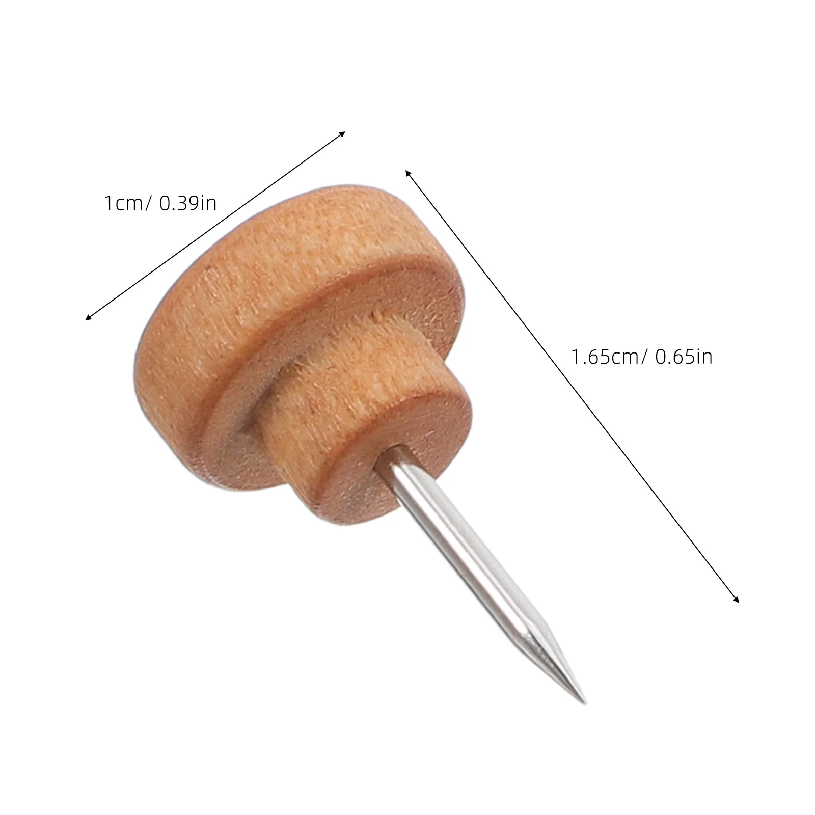 50 قطعة دبابيس ضغط للوحة الفلين رأس خشبي مستدير أدوات زخرفية مثبتة على الحائط مستلزمات تنظيم المنزل والمكتب #3