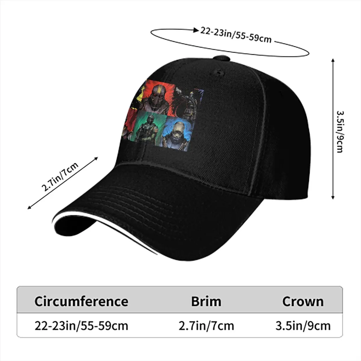 Fanart Baseball Caps Peaked Cap Helldivers Sun Shade Hats for Men Women