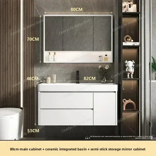 

Toilet Cabinet Sink Base Open Cabinets Laundry Cabinet Storage Closed Luxury Space Saving Double Washbasin Bathroom Cabinet