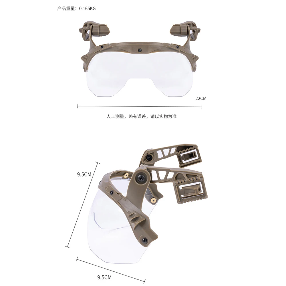 نظارات تكتيكية عسكرية مقاومة للرياح، نظارات Airsoft للرماية الخارجية، معدات واقية CS، كرات الطلاء لخوذات ويندي