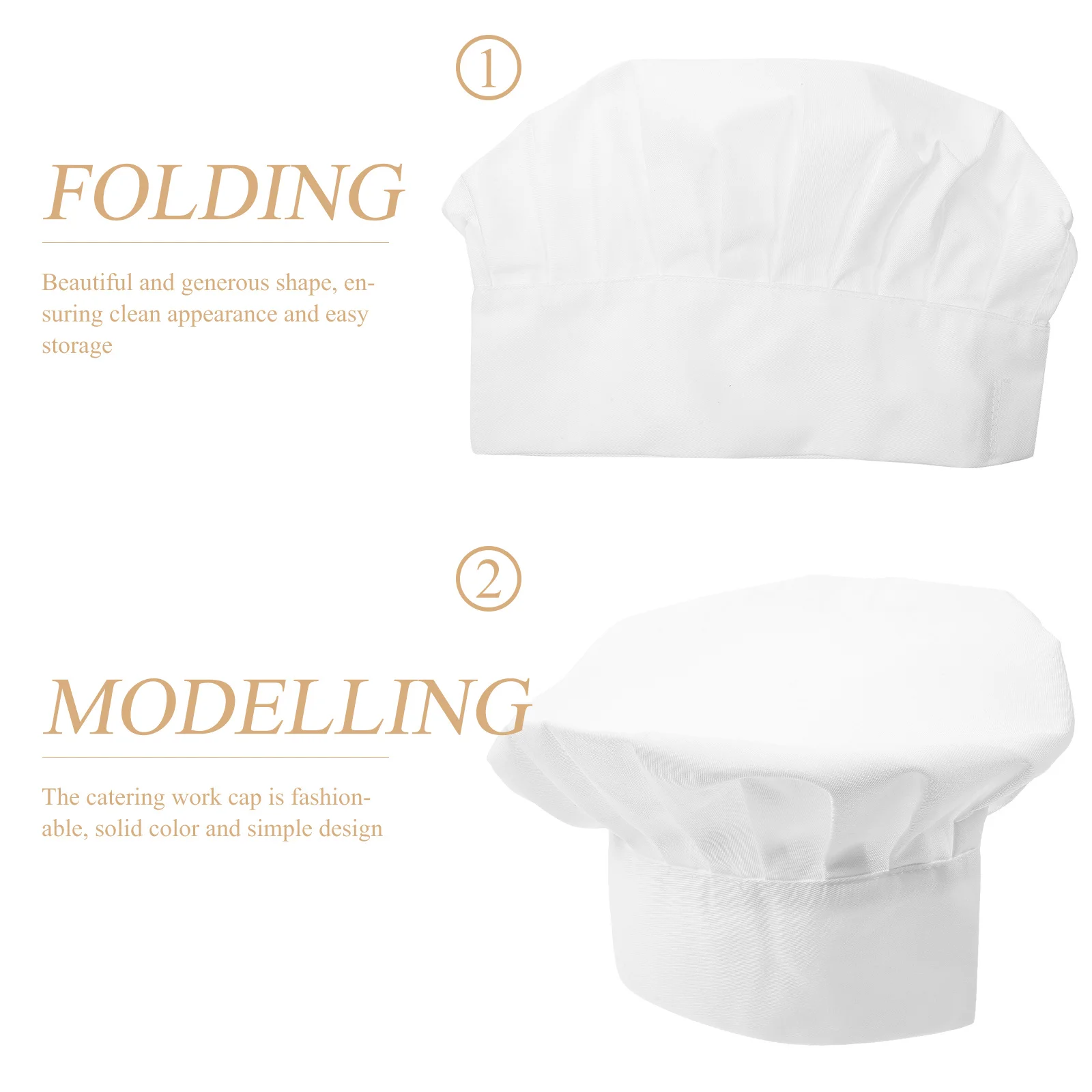 Chef Hat Unisex Cotton Cloth Kitchen Cooking Cap Moisture Absorbent Elastic For Restaurant Bakery Cooks Waiters