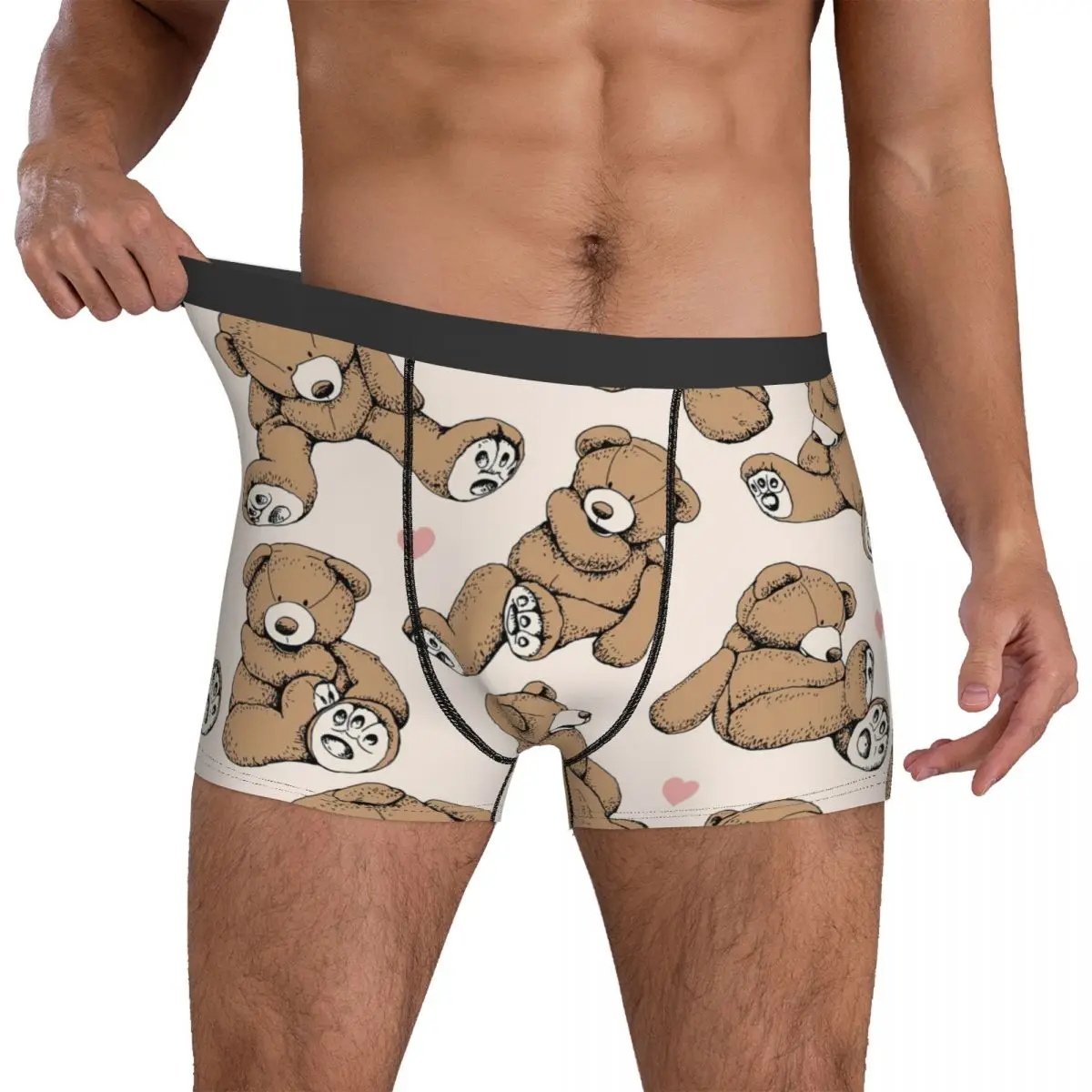 

Bear Underwear Cute Toy Bears Customs Trunk High Quality Males Panties Breathable Boxer Brief Gift Idea