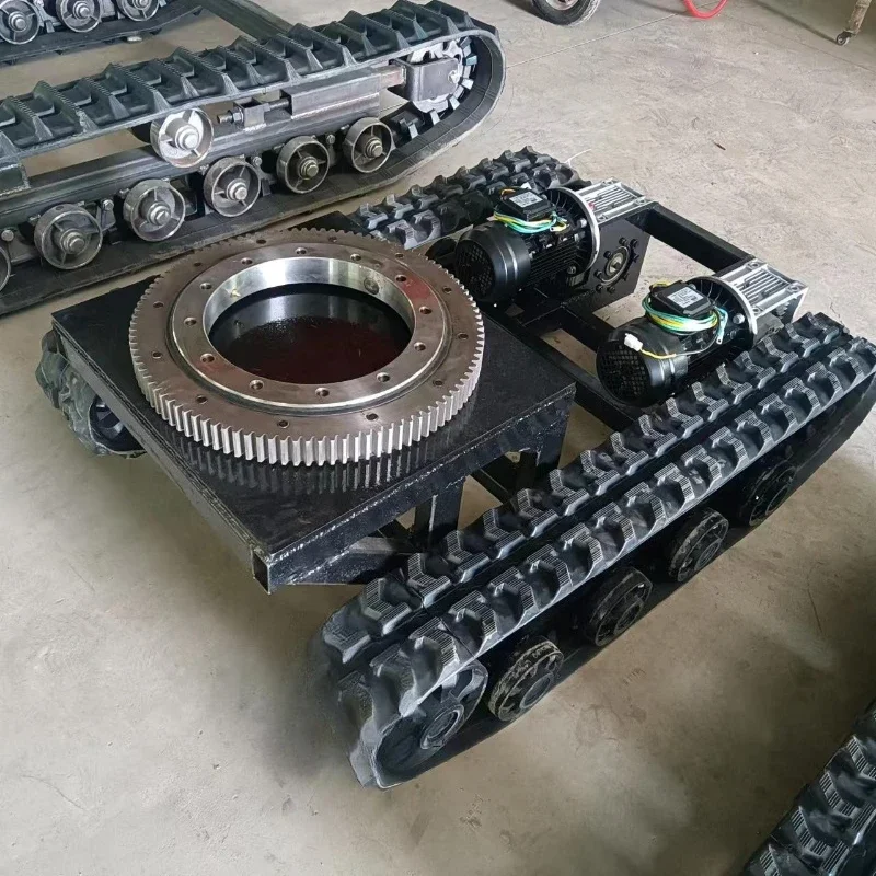 

Track chassis running assembly, steel drilling rig track chassis, remote control small electric track chassis