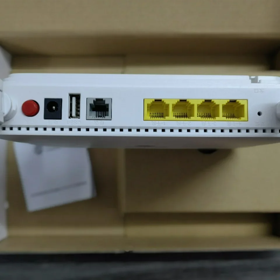 WIFI6 ONU F6610M XPON ONT ثنائي النطاق AX3000 4GE + 1TEL 2.4G 5G WIFI6 FTTH ONU مودم البرامج الثابتة الإنجليزية معدات الألياف البصرية