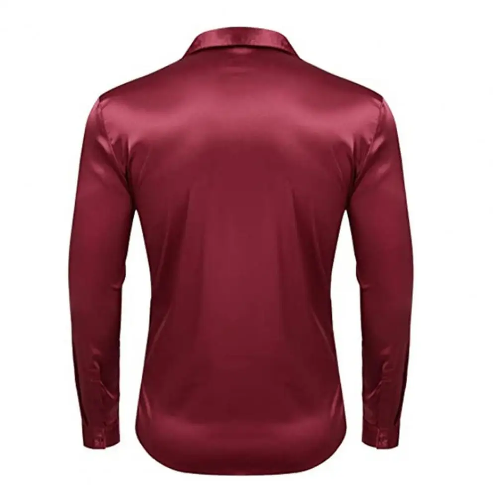 

Men High-quality Shirt Versatile Men Long-sleeve Shirt Elegant Men's Solid Color Dress Shirts for Business Formal for Prom