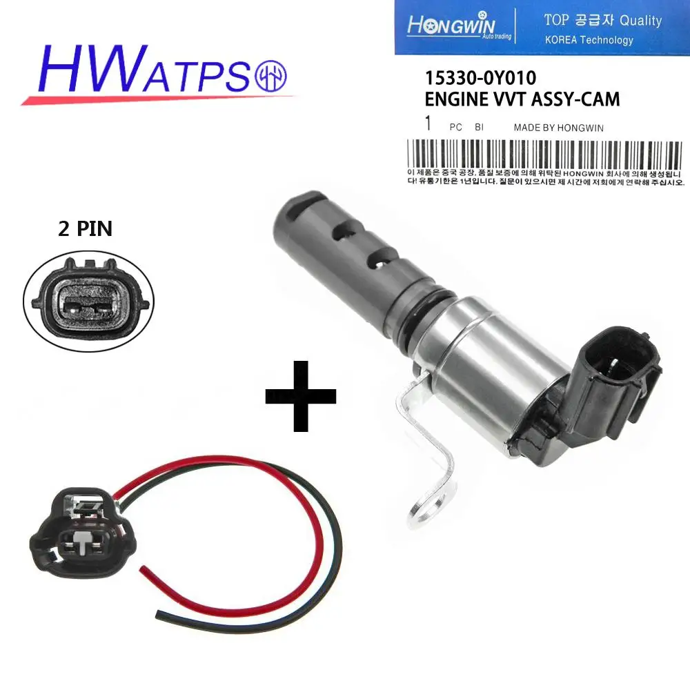 For Toyota Auris Touring Sports Corolla Scion IQ Urban Cruiser Verso Yaris 12-15 Cylinder Head Solenoid Valve & Plug 15330-0Y010