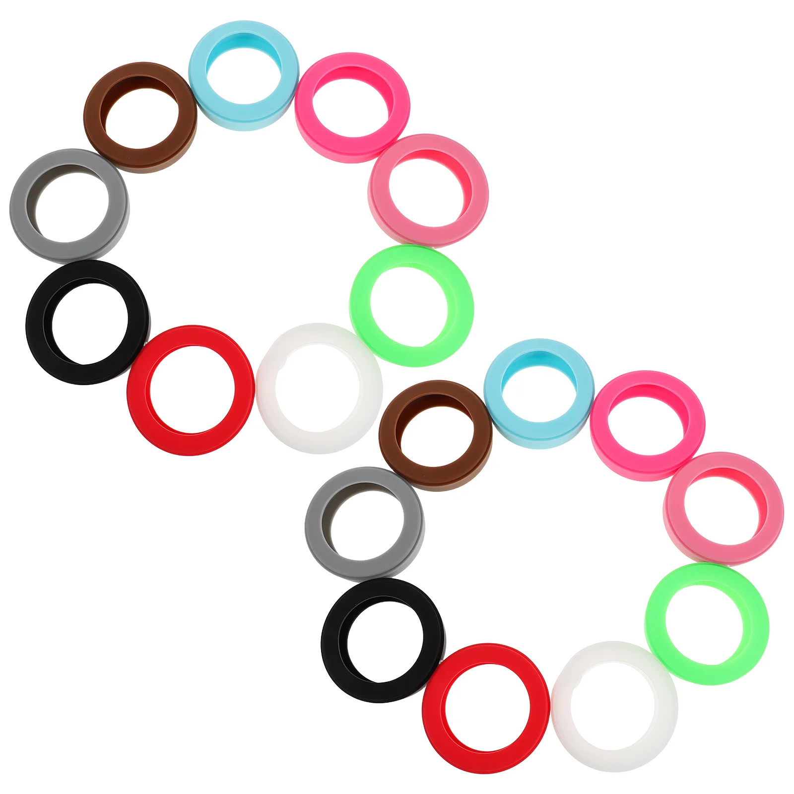 

18Pcs Colorful Silicone Rubber Bands Reusable Cord Organizer Elastic Cable Ties for Charging Wires Electronics Snacks Travel