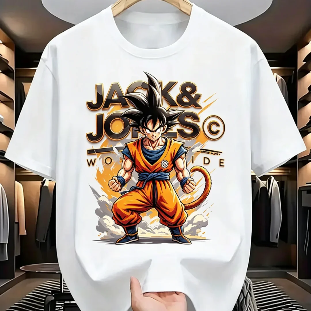 2026 Sommer DBZ Vintage Herren Washed T-Shirt Oversized Heavyweight, Vegito Blue Print, Tägliches Sport-T-Shirt für Kinder, locker geschnitten
