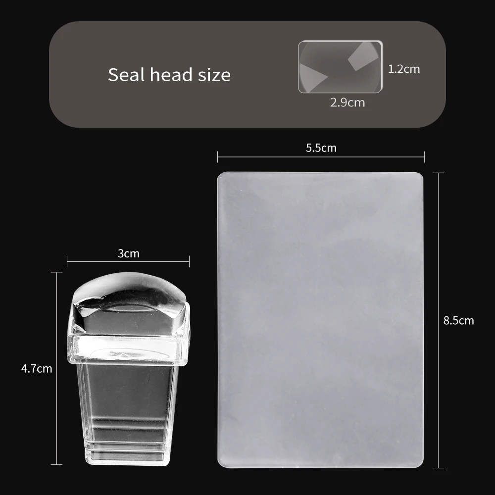 Juego de sellos de silicona de gelatina, Mini estampador de uñas con raspador, herramientas de manicura, estampado DIY, accesorios para uñas para el hogar