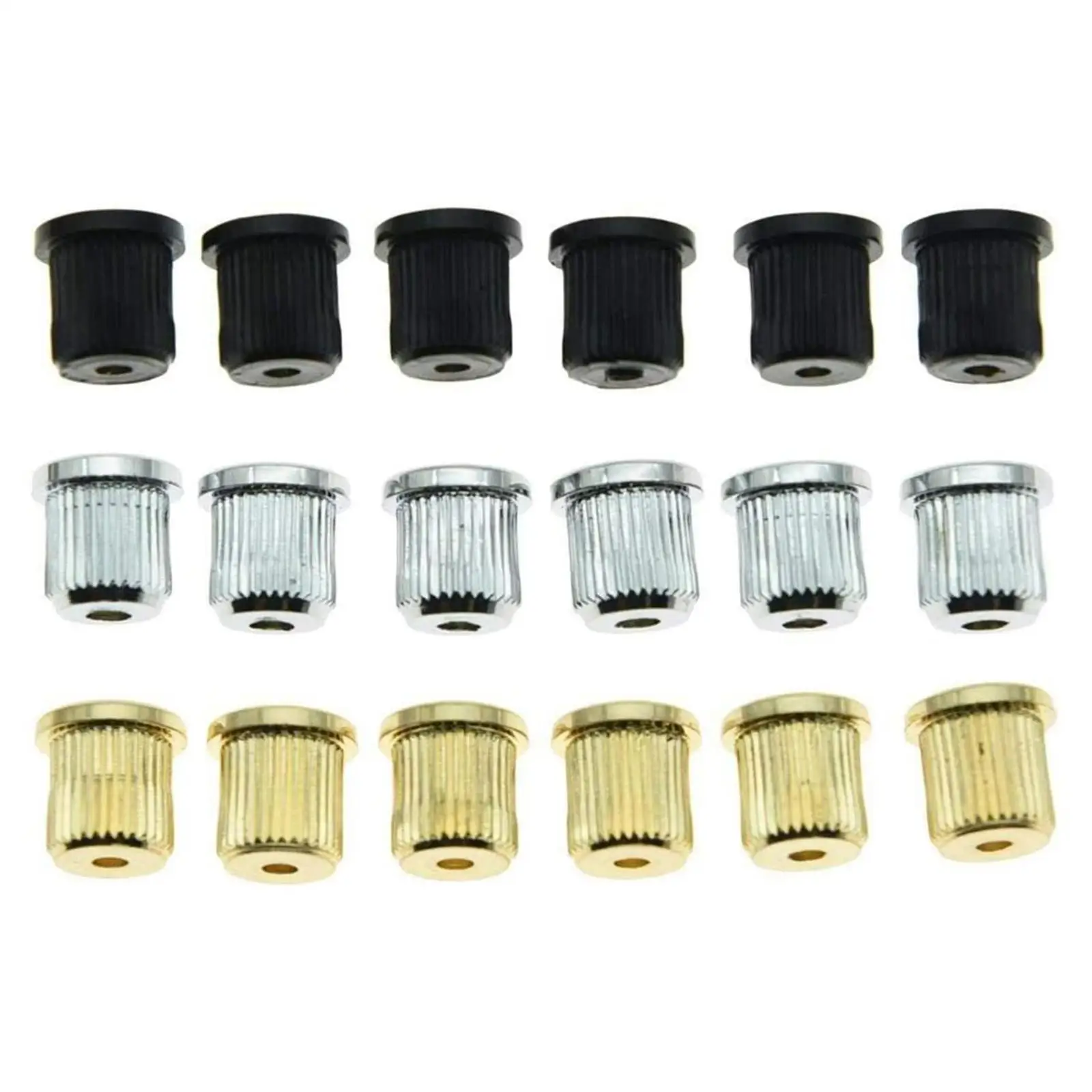 6 Pieces Durable Iron Guitar String Ferrules Replacement Parts Bushings Guitar Accessories