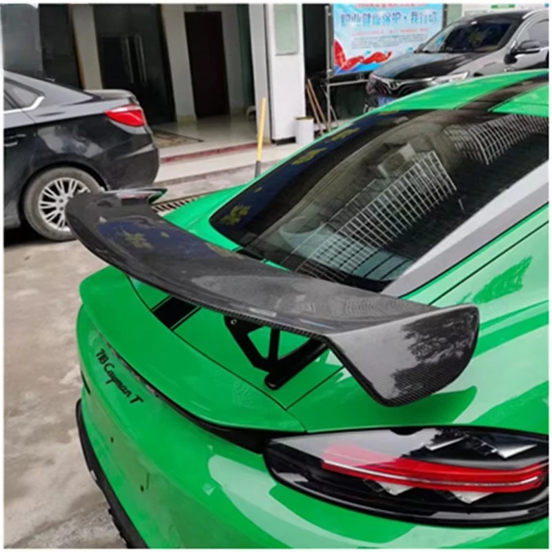 721HOT GT Style Carbon Fiber Rear Trunk Spoiler Tail Wing for Porsche 718 Cayman Boxster 2017