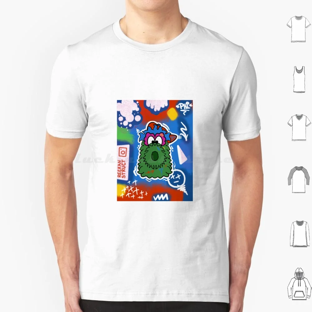 Phanatic Graffiti T Shirt Big Size 100% Cotton Phanatic Philly Philadelphia Graffiti