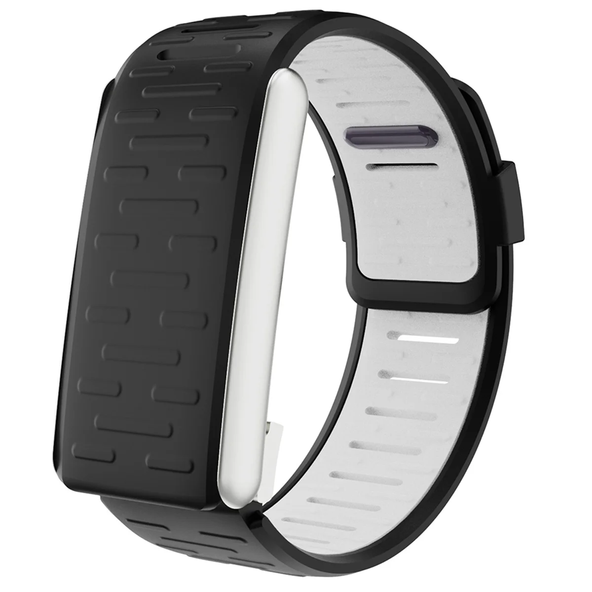 2025+ سوار معصم رياضي مرن من السيليكون مقاوم للماء ومقاوم للعرق لسوار رياضي 5.0 باللون الأسود