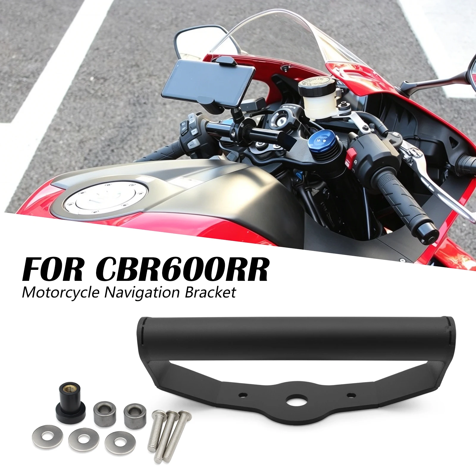 

For CBR600RR 2025 CBR 600 RR 2024 CBR600 RR 2020-2025 Motorcycle Accessories Navigation Bracket GPS Phone Holder Levers