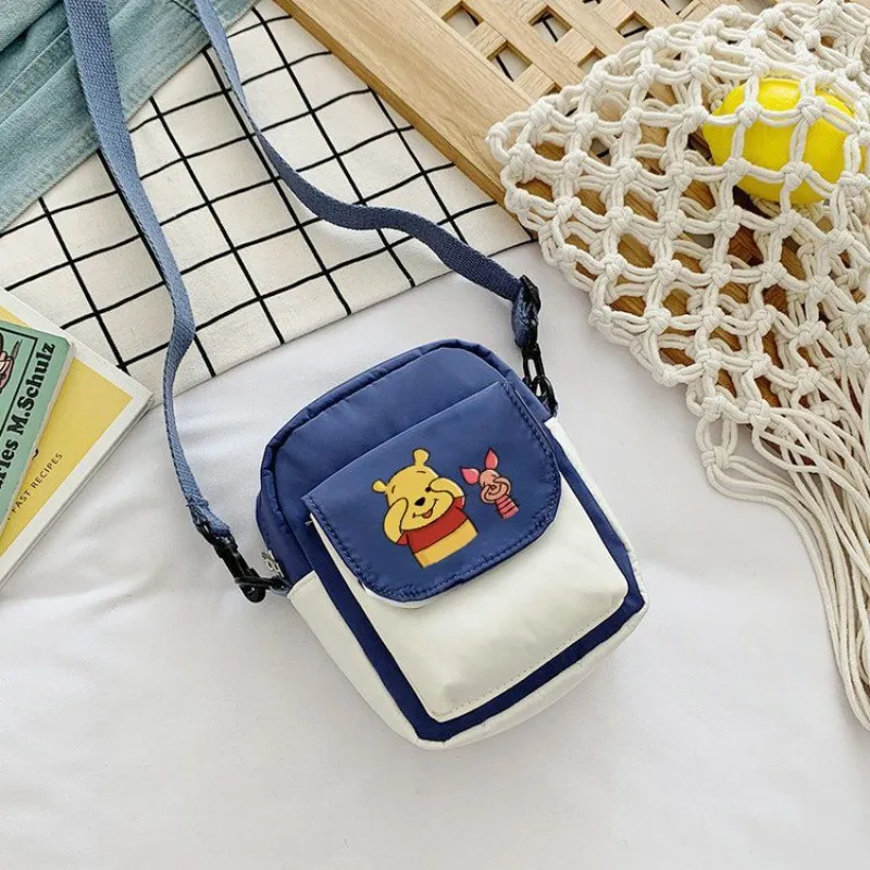 Disney Cartoon Cute Merchandise Pooh Bear Crossbody Bag for Men and Women, Fashionable Stylish Versatile Portable Phone Bag