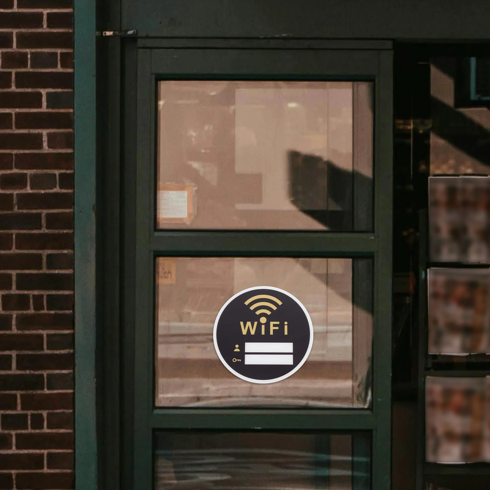 Practical Acrylic Reminder 20x20cm WiFi Sign Wall Sticker Increases Customer Flow Suitable for Various Places Acrylic Sign