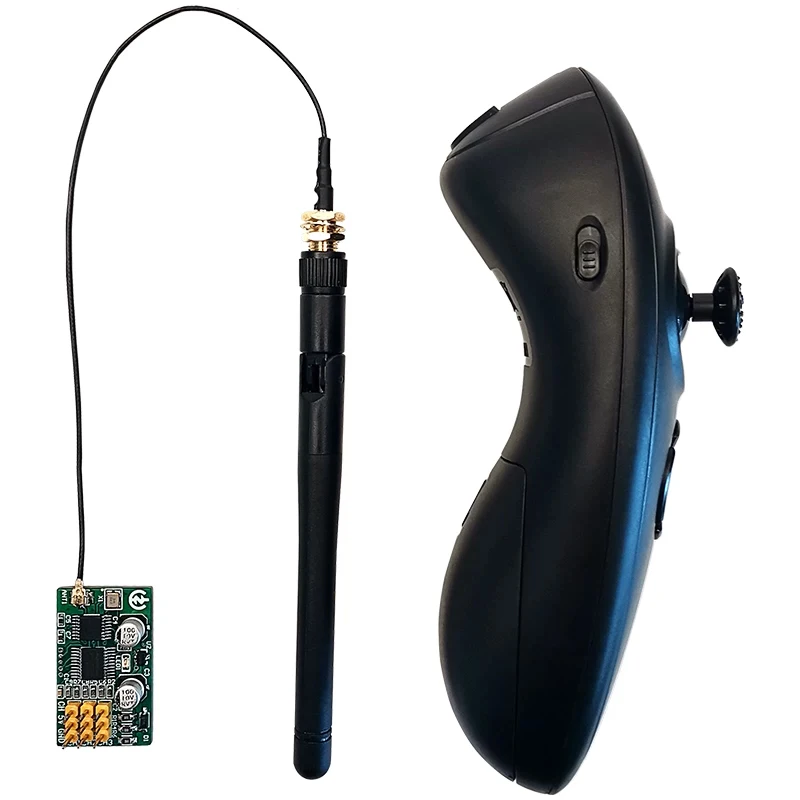 1Set RX01S 2.4G 3CH Single-Hand Remote Controller Kit Controlled Distance 500M for RC Bait/Tug Boat Differential Mixing Control