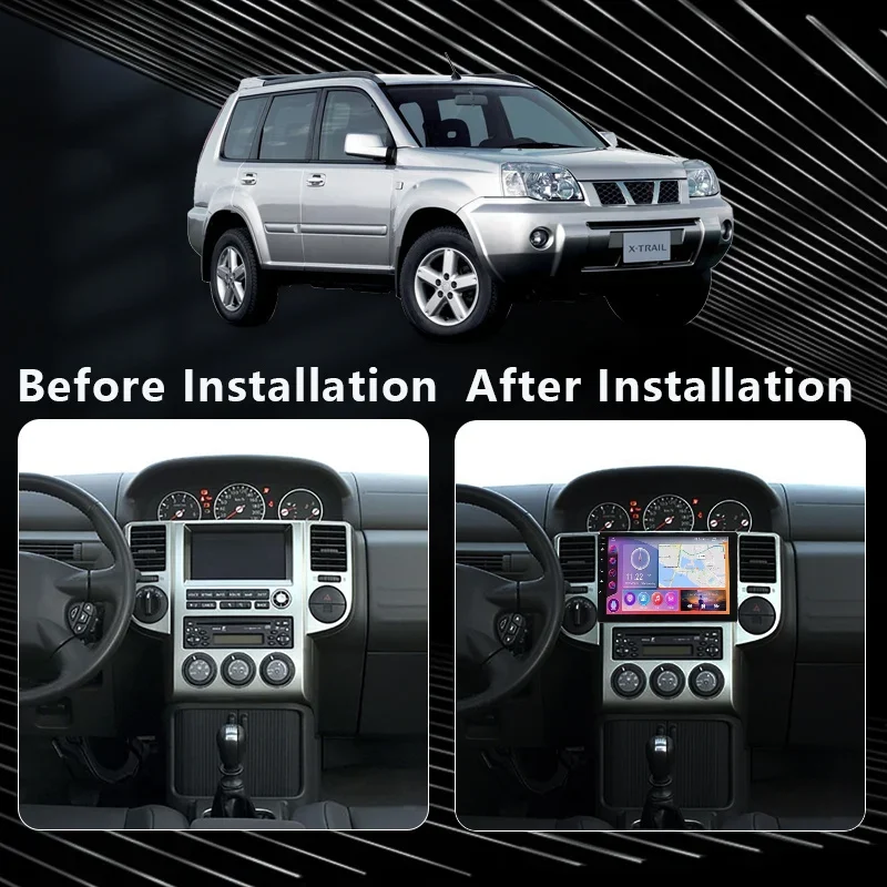 QSZN For NISSAN X-TRAIL 2003 - 2007 Car Radio Multimedia Video Player Navigation GPS Carplay Android 12 Autoradio Head Unit Auto