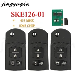 JYQ SKE126-01 Remote Car Key 433MHZ 4D63 For MAZDA 5 CX7 M2 Demio 3 M3 Axela 5 M5 Premacy 6 M6 Atenza 8 M8 MPV Aoto Fob Control