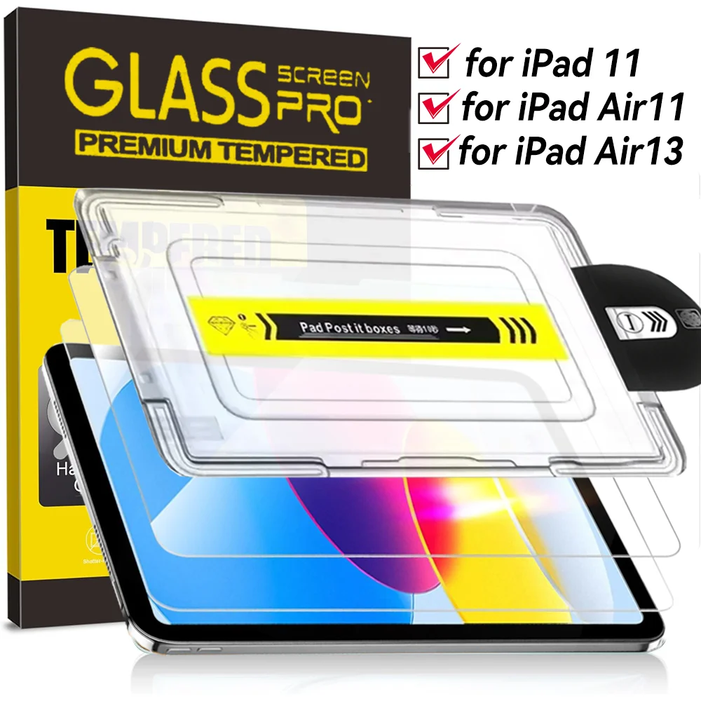 

2/1 упаковка, простая установка, защитная пленка из закаленного стекла для iPad 11th/Air11/Air13, защитная пленка для IPad 2025 A16 Air11, 13 дюймов
