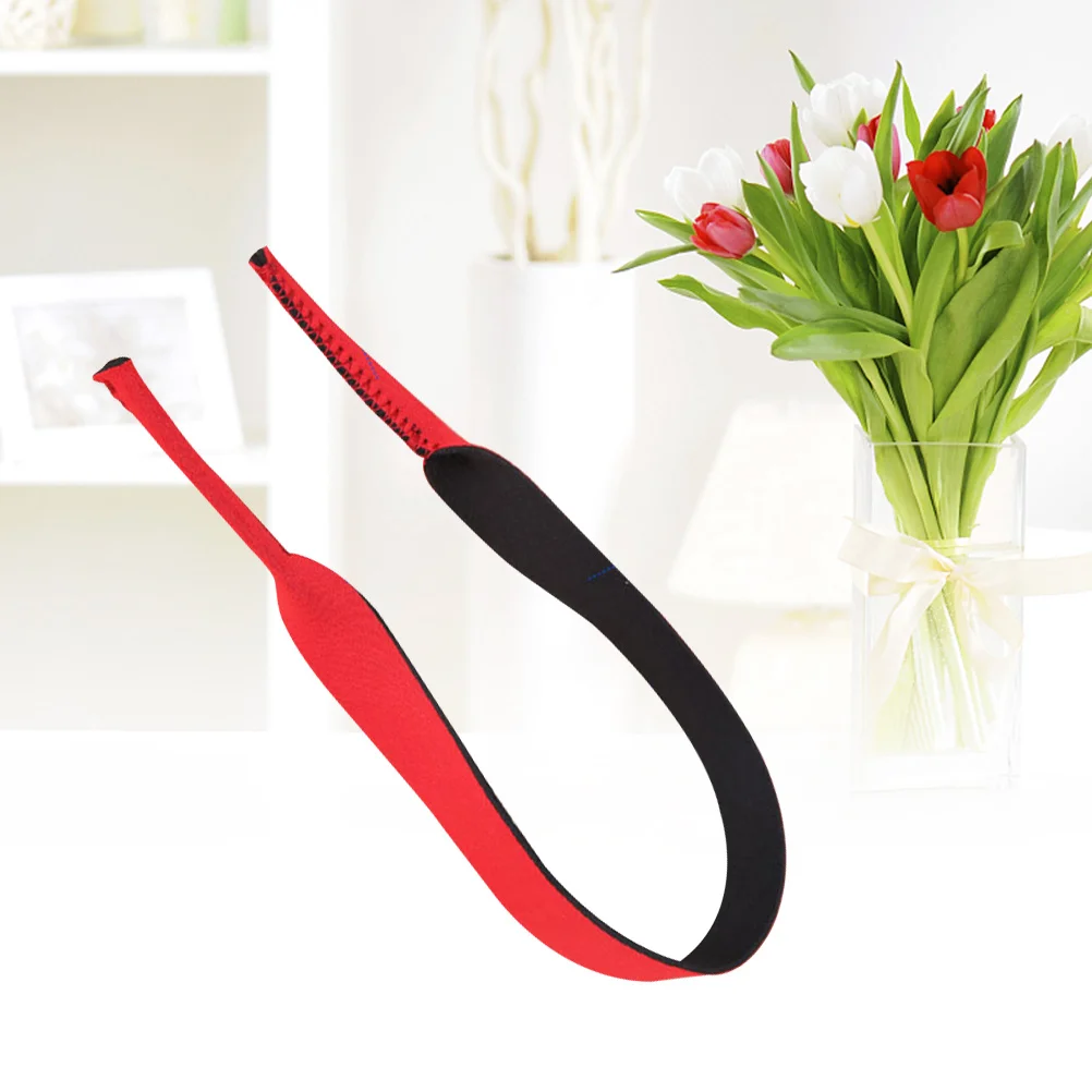 

Swimming Goggle Holder Red Sunglasses Strap Neoprene Eyeglasses Cord Adjustable Lightweight Universal Eyewear Retainer