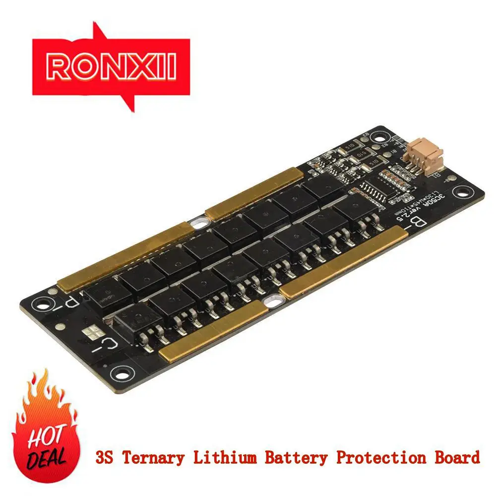 

RONXII 3S Ternary Lithium Battery 50A Protection Board with Continuous Current and Balanced Head Inverter Battery Pack