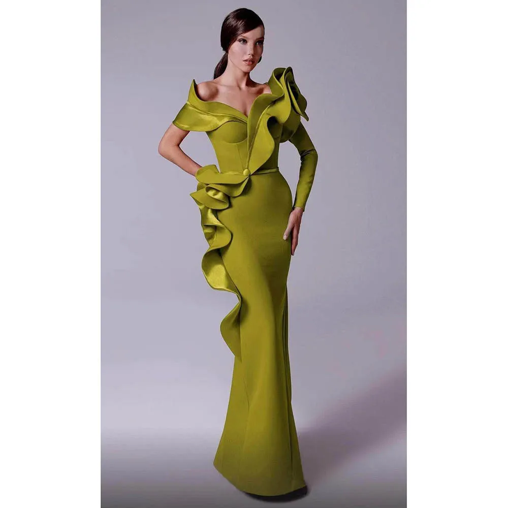 Sexy 2024 Saudi Arabia Off The Shoulder Evening Gown Elegant Mermaid Prom Long Dresses