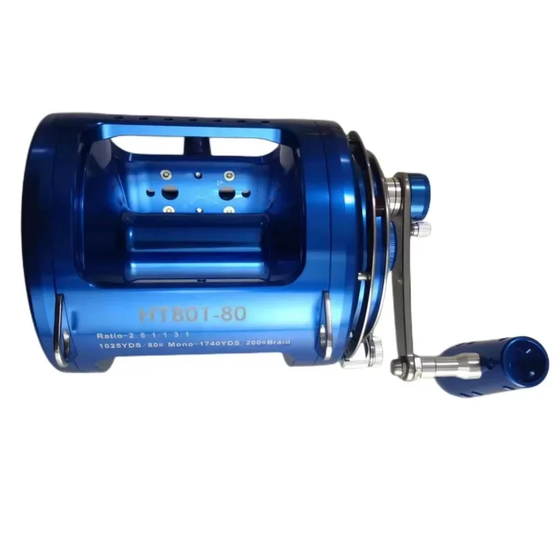Wholesale trolling reel Big Game HT801-80w Solid Color 121.5MM 80LBS/1025YDS 98.8MM 9BB image 3