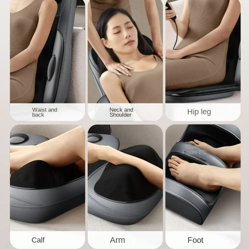 Split Design Multi-functional Massage Cushion, Massage Chair Cushions, Automatic Kneading Shoulder Back Full Body Massage Mat