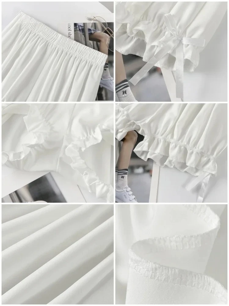 Summer Women's Shorts Bow Lace Thin Anti-exposure JK Lolita Pumpkin Leggings Outerwear Loose Bloomer Shorts Safety Pants