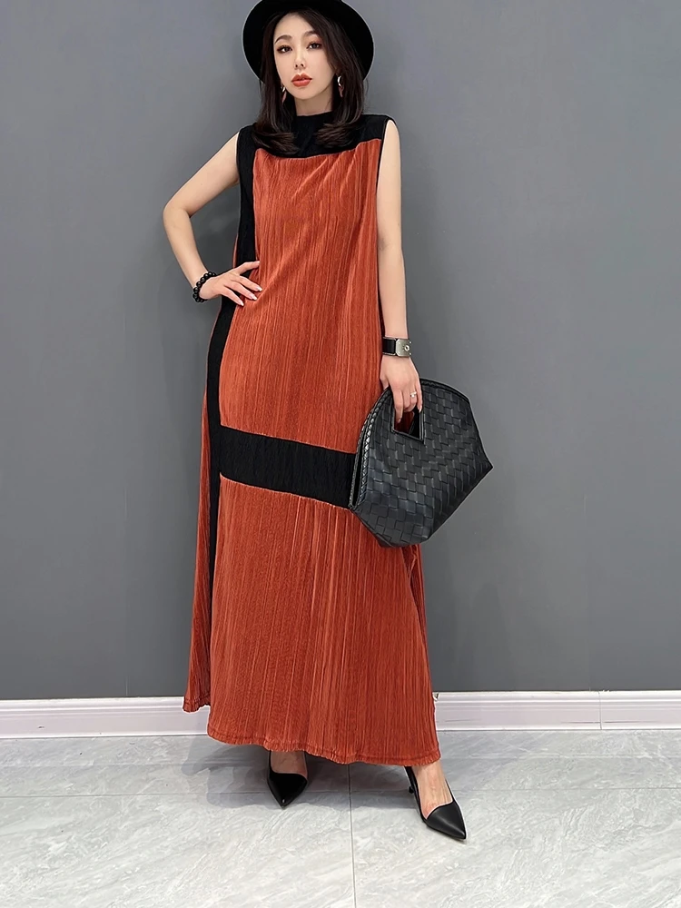 The new spring 2023 ms long sleeveless dress color restoring ancient ways is royal windy code easy temperament women's clothing