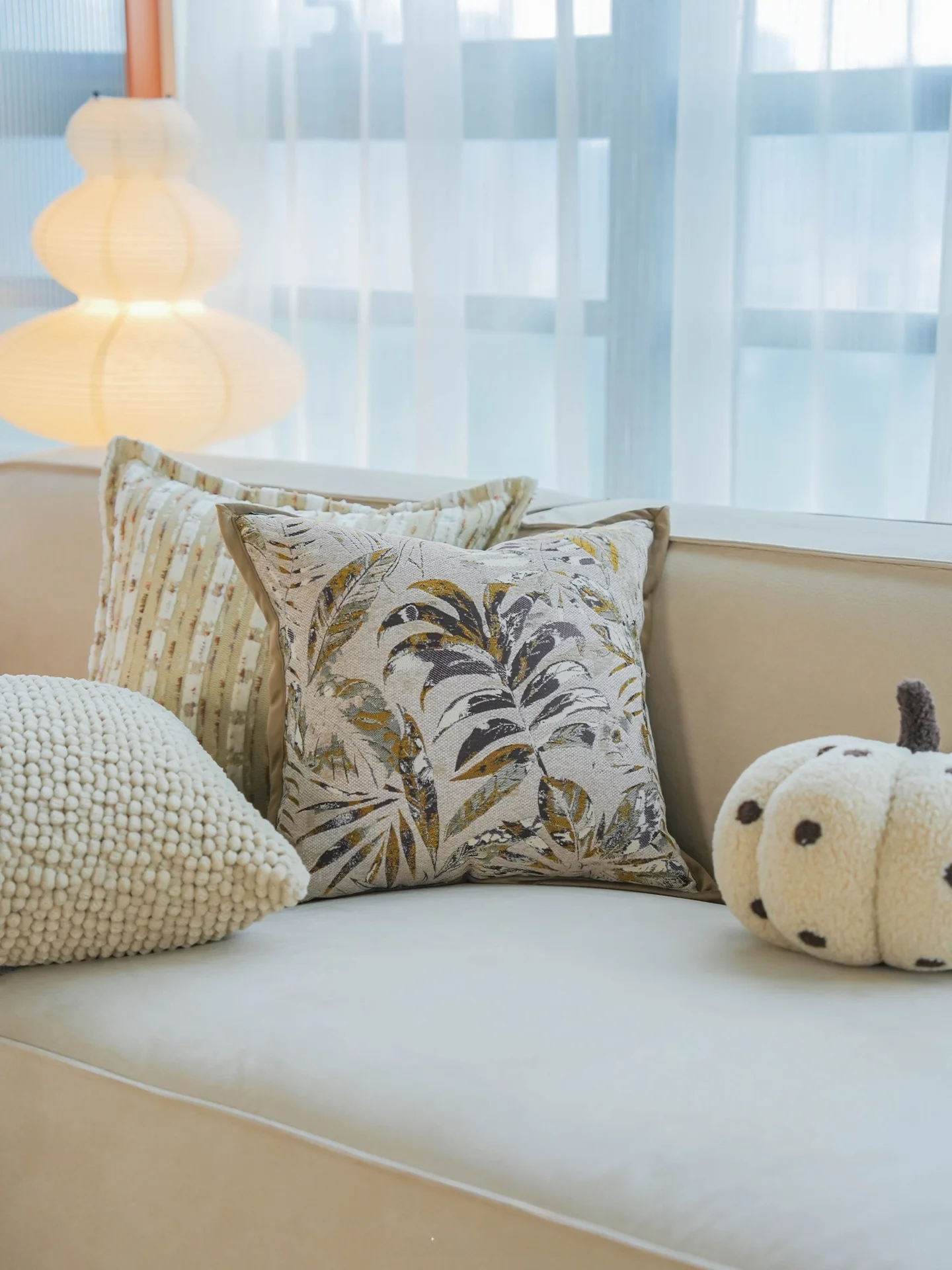 Soft Cream Style Square Pillowcase Khaki Color Living Room Sofa Pure Color Backrest Pillow Car Pure Color Waist Pillow