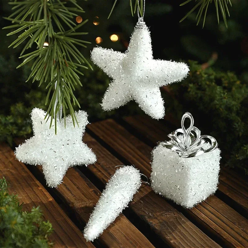 New Christmas Decorations White False Snow Foam Party Home Decoration New Year Christmas Decor Xmas Tree Hanging Pendant view 5