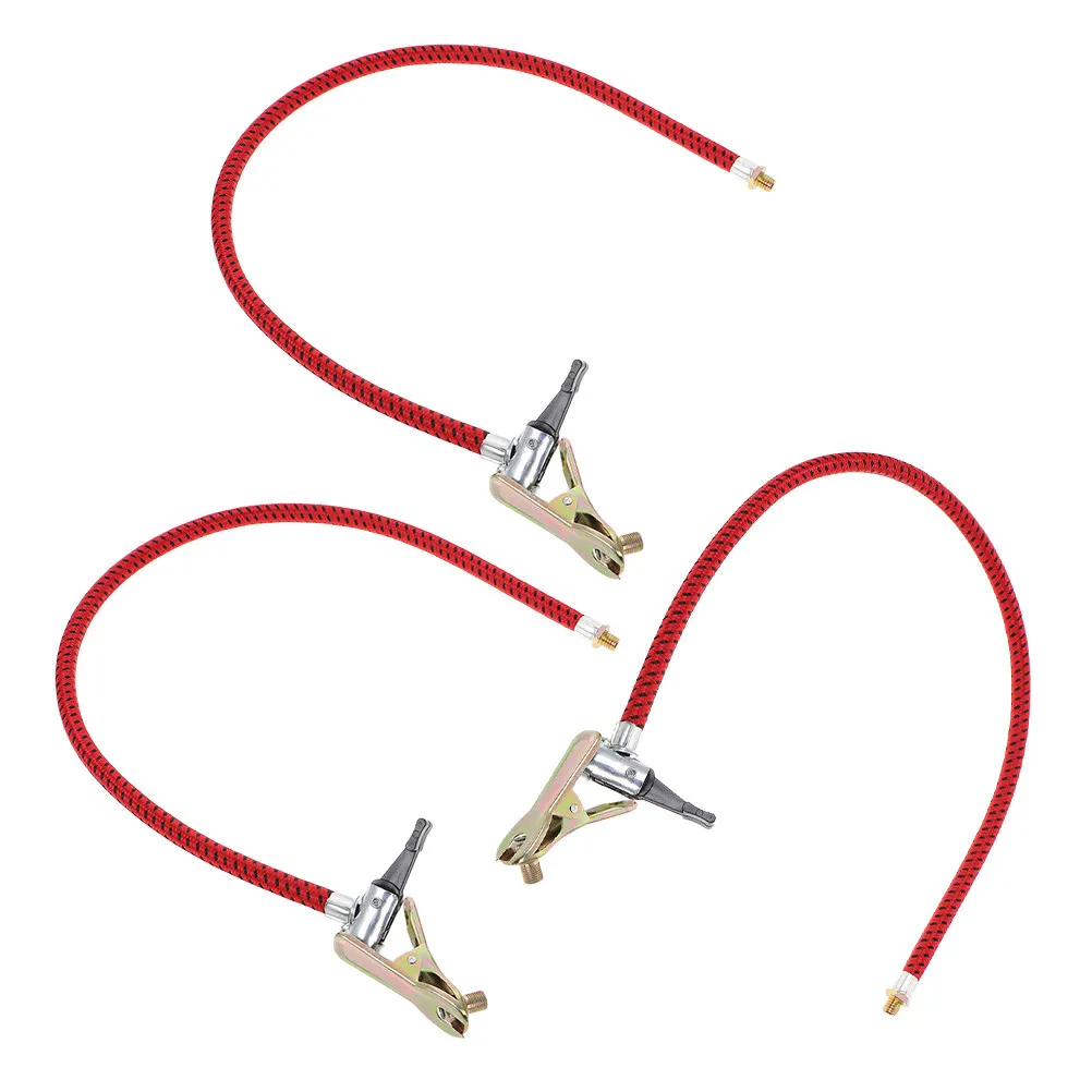 

Набор из 3 универсальных красных гибких адаптеров для шлангов насосов для накачки шин, быстроразъемные, для автомобилей, мотоциклов, велосипедов, электровелосипедов