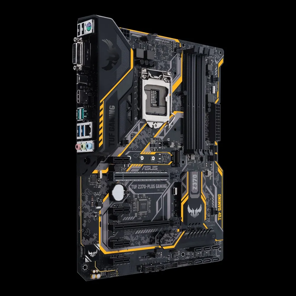 Imagem -03 - Placa-mãe Asus-tuf Z370-plus Gaming Chipconjunto Placa-mãe Intel Z370 Lga1151 Ddr4 Hdmi Dvi