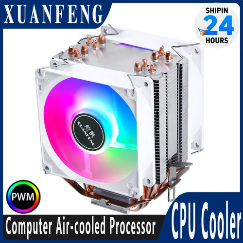 XUANFENG CPU ventilador enfriador ordenador x79 x99 procesador 2/4/6 tubo de calor 4 pines/PWM Compatible LGA2011-3 2066 115x 1200 1700 AMD AM4 AM5