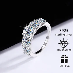 INZEN Classic 3.6-7ct Moissanite 925 Sterling Silver Ring, Elegant Romantic Ring, Birthday Anniversary Gift Jewelry