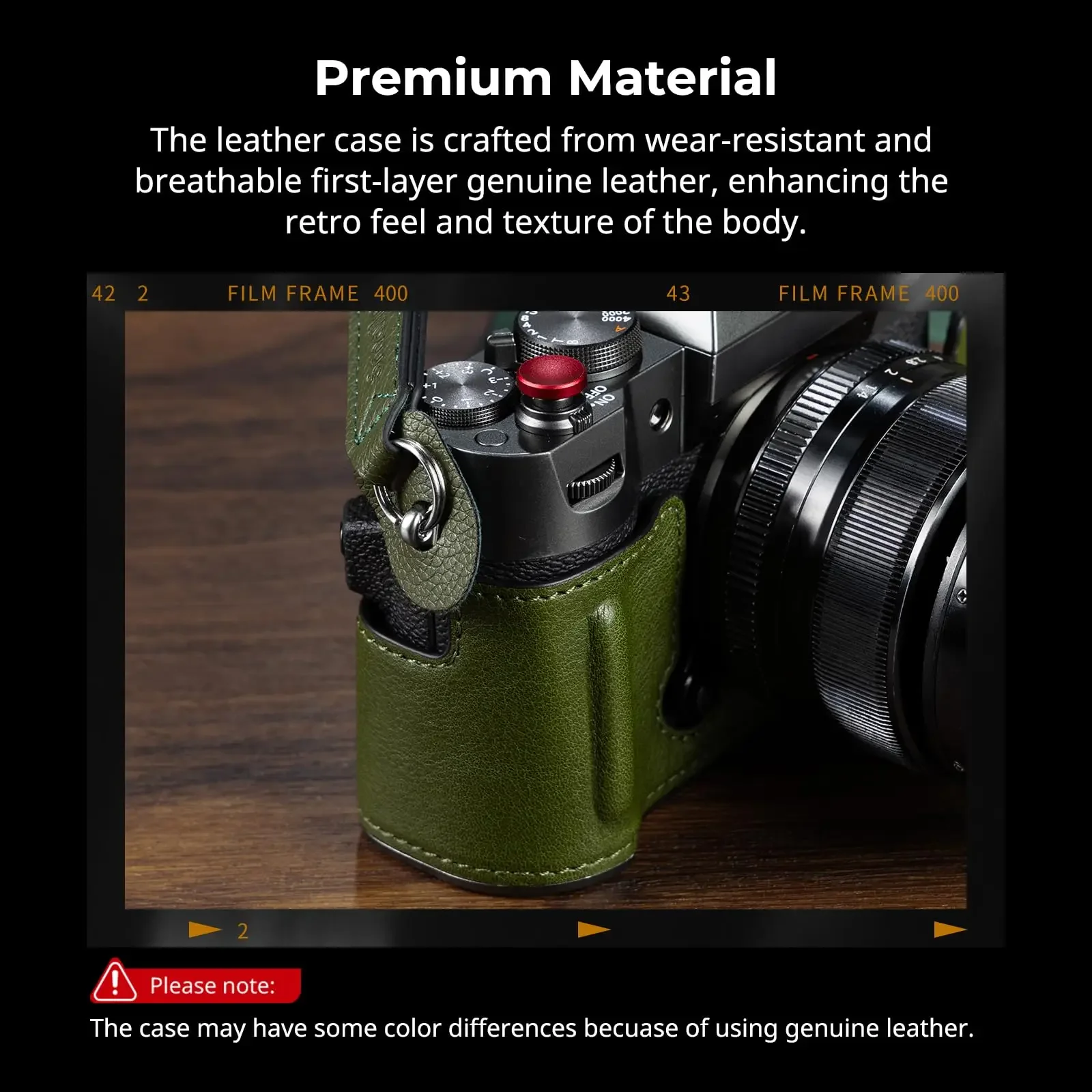 SmallRig 4711 X-T50 Half Leather Case Kit with Shoulder Strap Retro Style Leather Camera Half Leather Case for FUJIFILM X-T50