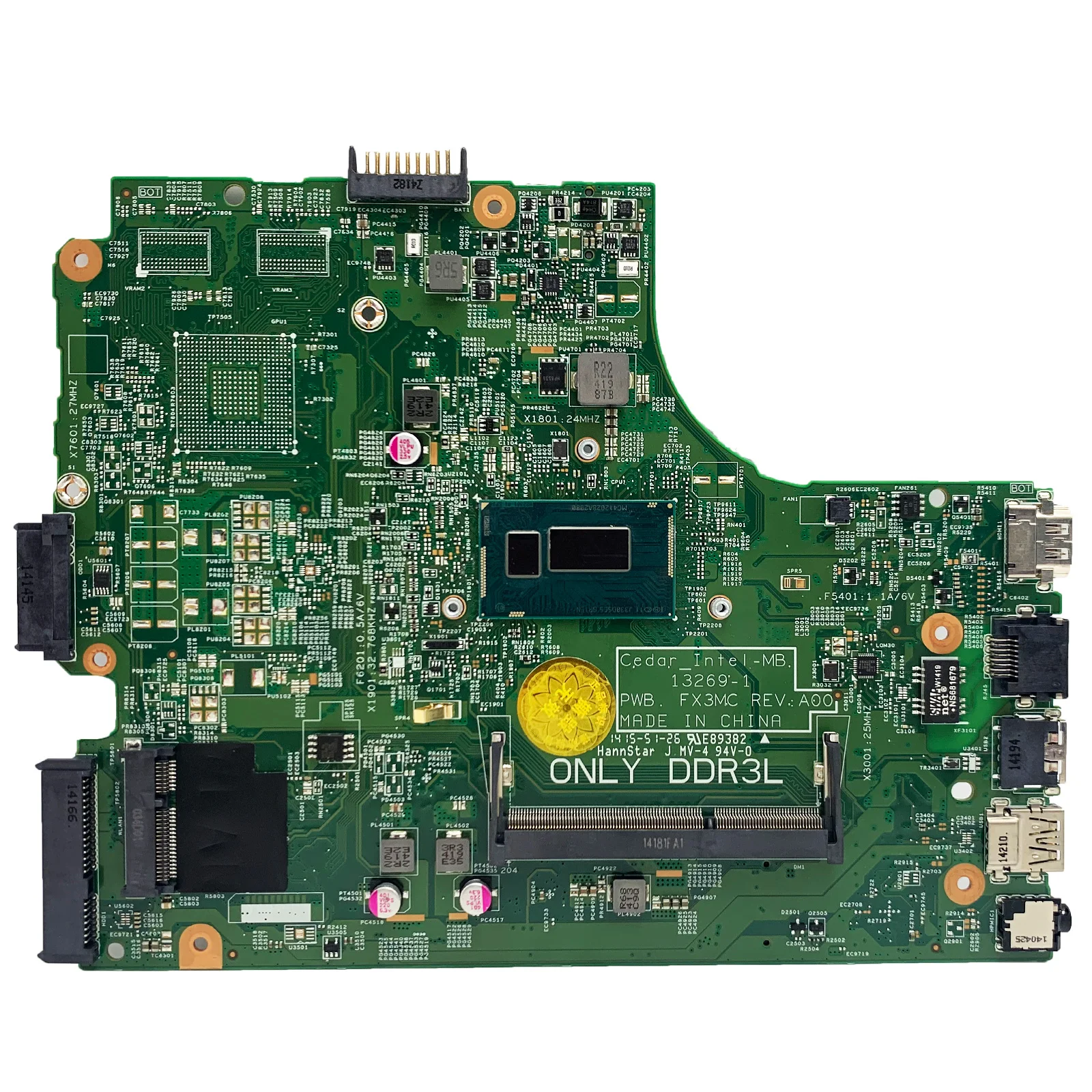 Mainboard For DELL Inspiron 3542 3443 3543 5748 5749 Laptop Motherboard With Intel CPU i3 i5 i7 4th 5th Gen GT820M 840M 13269-1