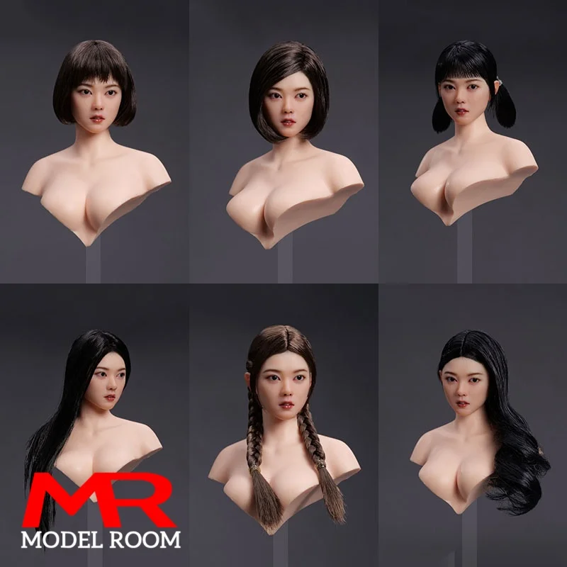 YMTOYS YMT108 Figurka Asiatki w Skali 1/6 z Ruchomymi Oczami, Model Rzeźby Głowy Pasujący do Figurki Akcji 12'' TBL JIAOU ANT YM Soldier