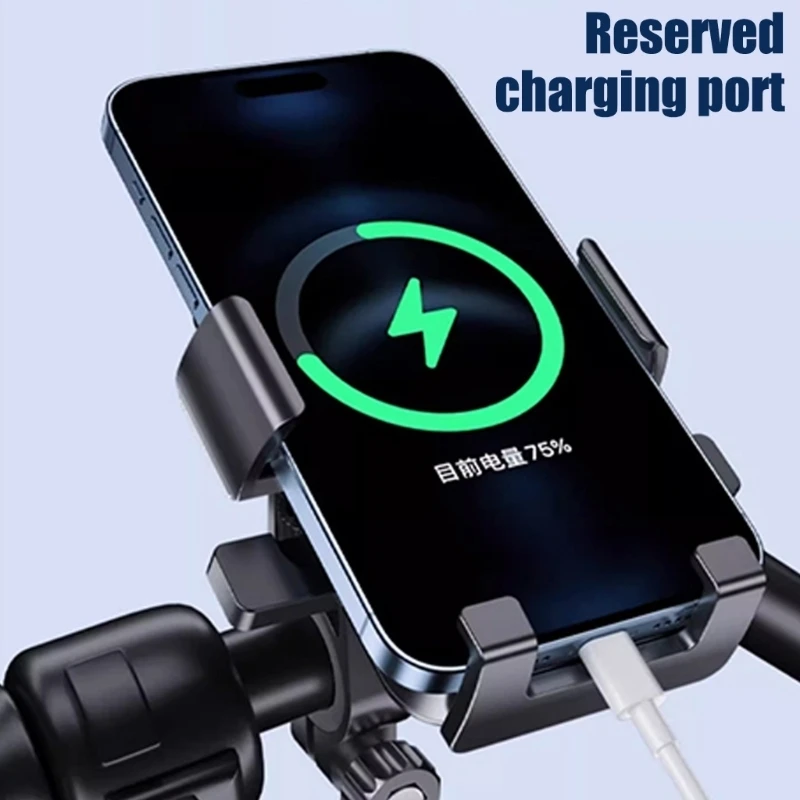 Telefon Halter Lenker/Rückspiegel Montiert Drehen Telefon Cradles Stoßfest Ständer Halter für Roller E-Bike X3UB – Detail 1