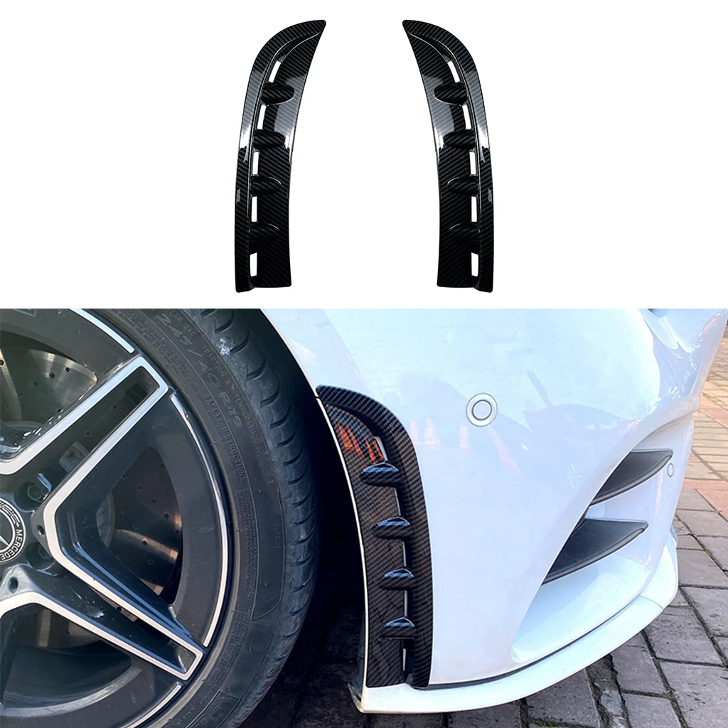 Car Front Bumper Splitter Lip Body Kit Spoiler Air Vent Cover For Mercedes-Benz CLS-Class C257 CLS260 CLS300 2018-2021