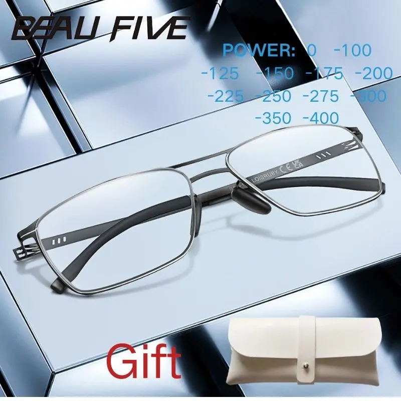

BEAU FIVE Fixed Degree Reading Glasses Anti Blue Light Korean Style Lightweight Unisex Eyewear Myopia Ready RB