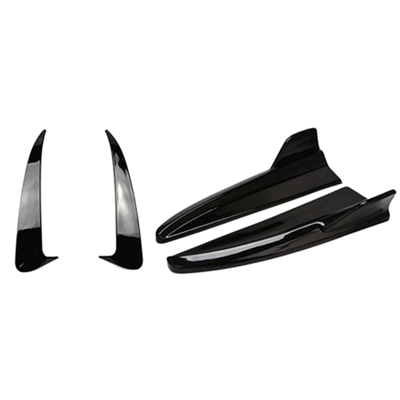 For Mercedes Benz C-Class W205 C180 C200 C300 C43 C63 AMG 2015-2021 Rear Bumper Lip Diffuser Splitter Air Vent Trim